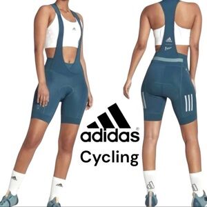 Adidas X Parley Padded Bib Women’s Green Cycling BodySuit Size Medium